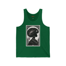 Celestial Afro Silhouette Tank Top — Cosmic Black Woman Art Tank