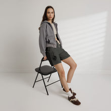 Astrology Crest Fleece Sweat Shorts — 'Mirror' Celestial Graphic
