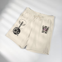 Astrology Crest Fleece Sweat Shorts — 'Mirror' Celestial Graphic