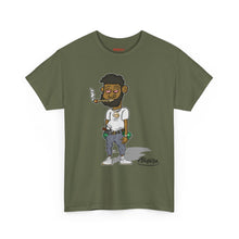 Streetwear Tee — Retro Cartoon Character with 'I Don’t Hate I Get Motivated' Back Print