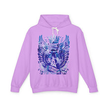 Royal Wings Unisex Lightweight Hooded Sweatshirt, Casual Apparel, Gift for Her, Hoodie, Artistic Design, Streetwear