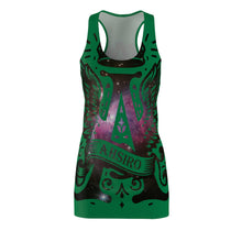 Cosmic Winged Racerback Dress for Women, Summer Fashion, Bohemian Style, Festival Clothing, Unique Graphic Dress, Casual Wear