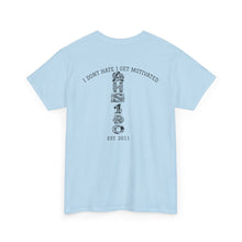 Streetwear Tee — Retro Cartoon Character with 'I Don’t Hate I Get Motivated' Back Print