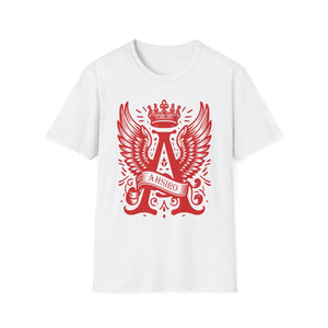 Vintage-Inspired Graphic T-Shirt, Unisex Softstyle Tee, Winged A Design, Casual Wear, Gift for Men & Women, Birthday & Nature Lovers
