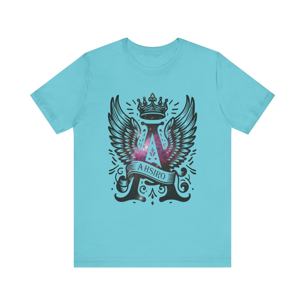 Stylish Unisex Graphic Tee - AHSIRO with Wings and Geisha Art, Trendy Gift for Her, Casual Wear, Street Style, Unique Fashion