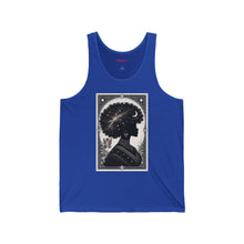 Celestial Afro Silhouette Tank Top — Cosmic Black Woman Art Tank