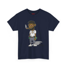 Streetwear Tee — Retro Cartoon Character with 'I Don’t Hate I Get Motivated' Back Print