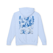 Royal Wings Unisex Lightweight Hooded Sweatshirt, Casual Apparel, Gift for Her, Hoodie, Artistic Design, Streetwear