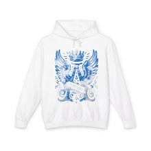 Royal Wings Unisex Lightweight Hooded Sweatshirt, Casual Apparel, Gift for Her, Hoodie, Artistic Design, Streetwear
