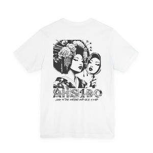Stylish Unisex Graphic Tee - AHSIRO with Wings and Geisha Art, Trendy Gift for Her, Casual Wear, Street Style, Unique Fashion