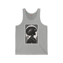 Celestial Afro Silhouette Tank Top — Cosmic Black Woman Art Tank